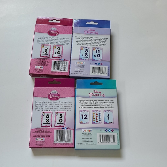 Disney Princess Learning Math Flash Card Set NIP - Picture 2 of 2